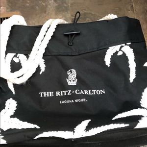 New Ritz Carlton black and white tote bag